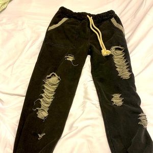 POL Black Denim Joggers